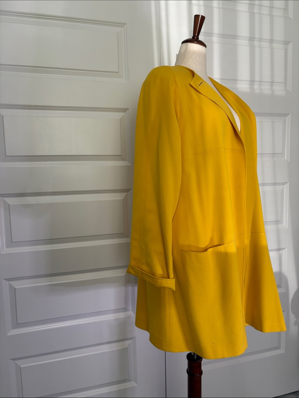 Bright Yellow Open-Front Women's Blazer